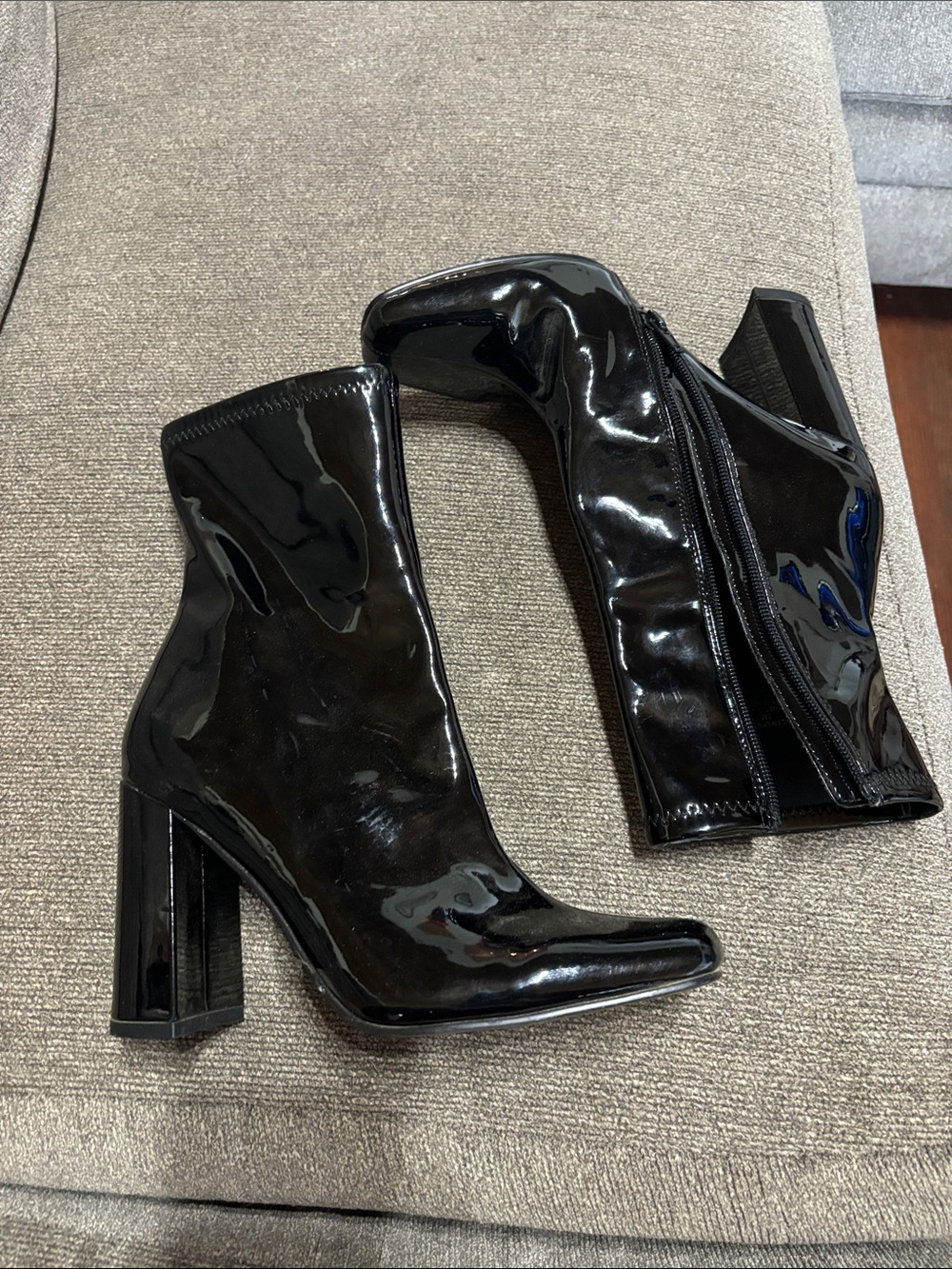 Steve Madden Block Heel Ankle Boots - Black